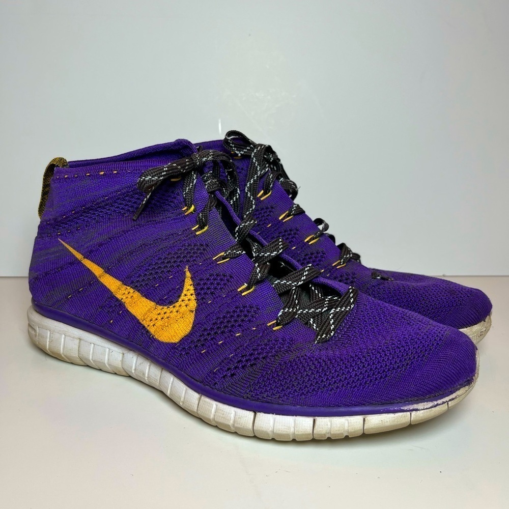 NIKE FREE FLYKNIT CHUKKA HYPER GRAPE 639700-500 MENS SHOE SIZE US 10 EU 44